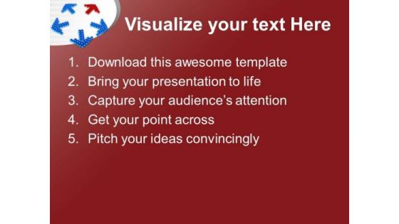 Outward Arrow With Leadership PowerPoint Templates Ppt Backgrounds For Slides 0413