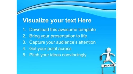 Overcome Obstacles In Success Path PowerPoint Templates Ppt Backgrounds For Slides 0813