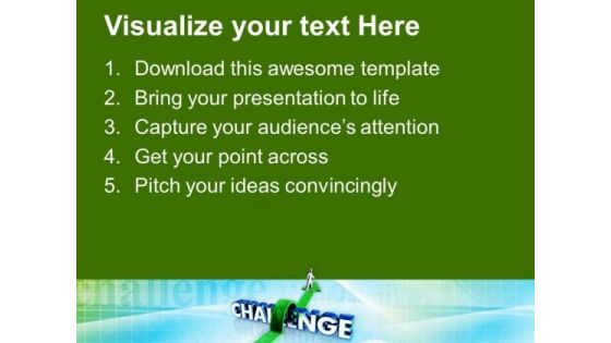 Overcoming The Challenge PowerPoint Templates Ppt Backgrounds For Slides 0413