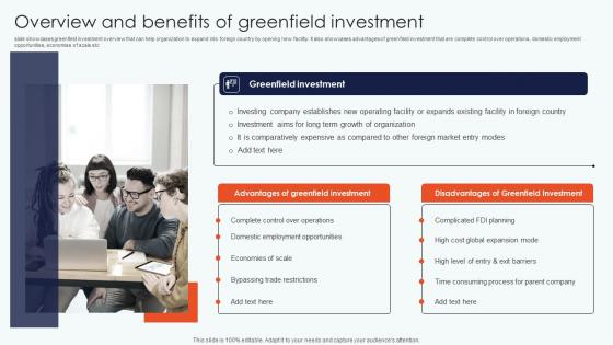 Overview Benefits Greenfield Investment Leveraging Horizontal Vertical Diversification Entering Summary Pdf