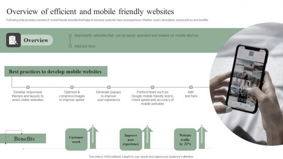 Overview Of Efficient And Mobile Friendly Websites Efficient Marketing Tactics Inspiration Pdf