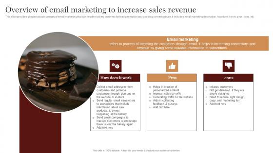 Overview Of Email Marketing To Increase Sales Strategic Advertising Plan For Bakehouse Guidelines Pdf