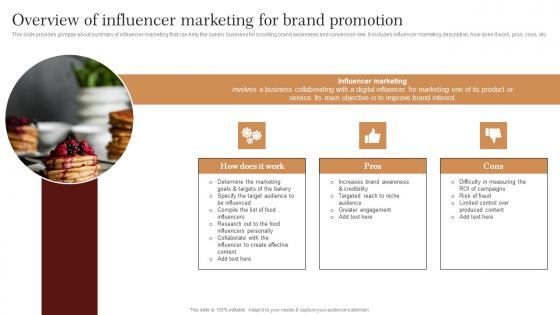 Overview Of Influencer Marketing For Brand Strategic Advertising Plan For Bakehouse Demonstration Pdf