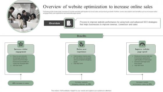 Overview Of Website Optimization To Increase Online Sales Efficient Marketing Tactics Portrait Pdf