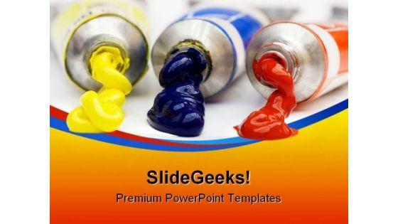 Paint Tubes Gradient PowerPoint Backgrounds And Templates 1210
