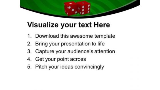 Pair Of Rolling Dice Showing Risk Business PowerPoint Templates Ppt Backgrounds For Slides 0413
