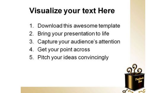 Pandora Box Business PowerPoint Themes And PowerPoint Slides 0511