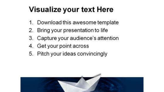 Paper Boat Business PowerPoint Templates And PowerPoint Backgrounds 0511