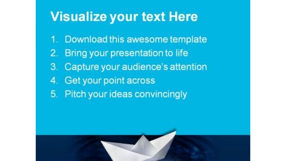 Paper Boat Business PowerPoint Themes And PowerPoint Slides 0511