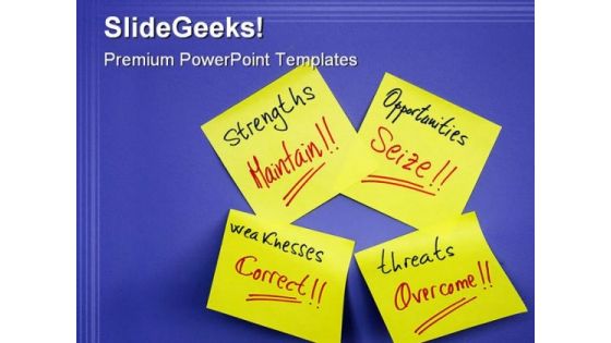 Paper Notes Business PowerPoint Template 0810