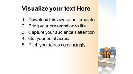 Paper Work Business PowerPoint Template 0510