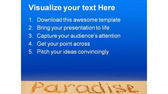 Paradise Beach PowerPoint Backgrounds And Templates 1210