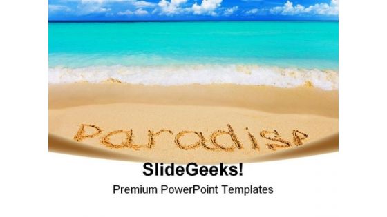 Paradise Beach PowerPoint Backgrounds And Templates 1210