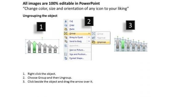 Parallel Process 6 Arrows Demonstration Ppt PowerPoint Template