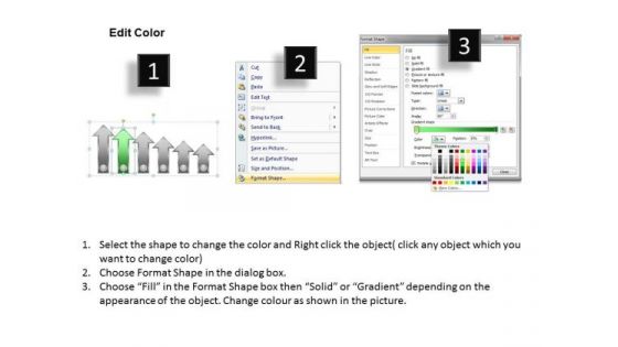 Parallel Process 6 Arrows Demonstration Ppt PowerPoint Template
