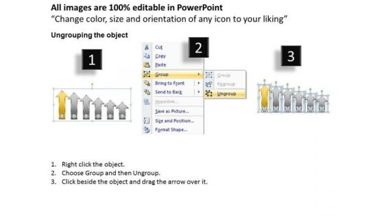 Parallel Process 6 Arrows Demonstration Ppt PowerPoint Templates