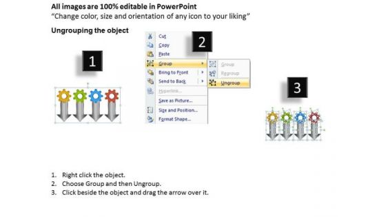 Parallel Process Arrows 4 Stages Business Plans For Small PowerPoint Slides