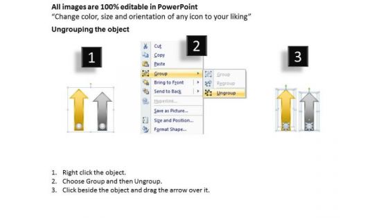 Parallel Process Social Work 2 Arrows Pointing Upwards PowerPoint Template