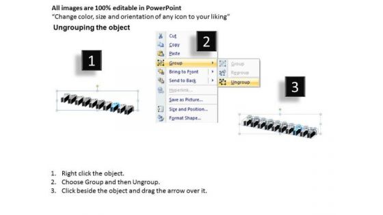 Parallel Processing Applications 3d Increasing Flows 10 Stages PowerPoint Templates