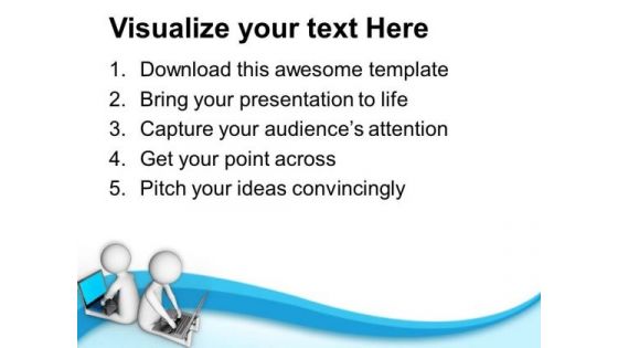 Partners Surfing On Internet PowerPoint Templates Ppt Backgrounds For Slides 0813