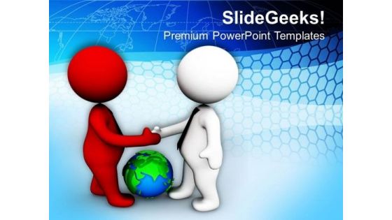 Partnership Graphics With Blue Background PowerPoint Templates Ppt Backgrounds For Slides 0713