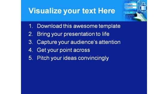 Password Protection Internet Security PowerPoint Backgrounds And Templates 1210