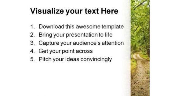 Path Nature PowerPoint Template 0810