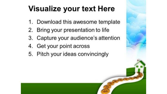 Path To Home Real Estate Concept Business PowerPoint Templates And PowerPoint Themes 1012
