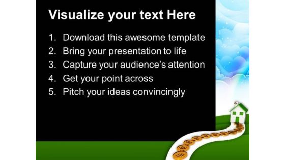 Path To Home Real Estate Concept Business PowerPoint Templates And PowerPoint Themes 1012
