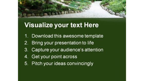 Pathway Nature PowerPoint Themes And PowerPoint Slides 0811