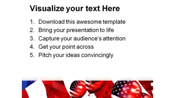 Patriotic Balloons Americana PowerPoint Templates And PowerPoint Backgrounds 0611