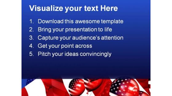 Patriotic Balloons Americana PowerPoint Templates And PowerPoint Backgrounds 0611