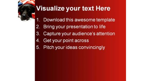 Patriotic Dog Americana PowerPoint Themes And PowerPoint Slides 0211