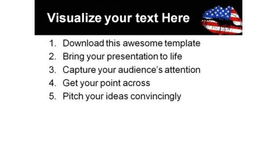Patriotic Love Americana PowerPoint Template 1010