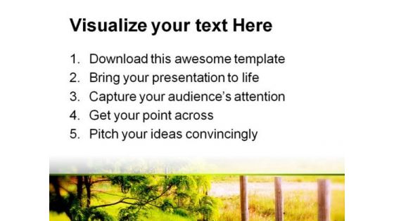 Peaceful Serenity Nature PowerPoint Template 0810