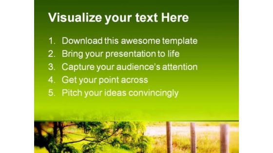 Peaceful Serenity Nature PowerPoint Template 0810