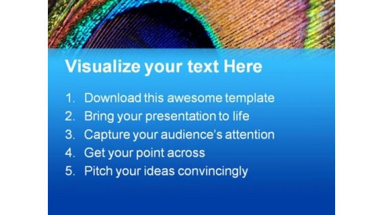 Peacock Feather Abstract PowerPoint Templates And PowerPoint Backgrounds 0611