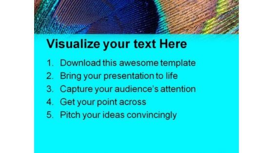 Peacock Feather Beauty PowerPoint Templates And PowerPoint Backgrounds 0211
