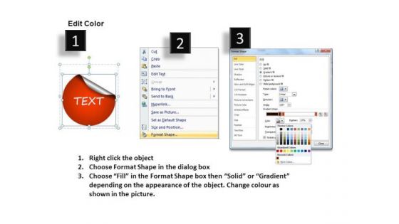 Peeled Stickers Text Boxes Graphics PowerPoint Slides Ppt Templates