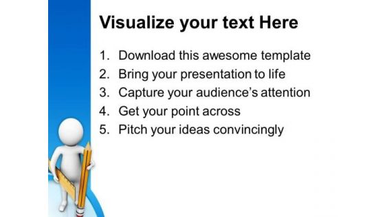 Pencil And Rular For Study PowerPoint Templates Ppt Backgrounds For Slides 0813