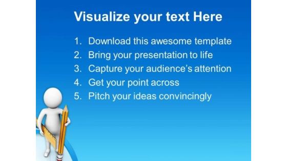 Pencil And Rular For Study PowerPoint Templates Ppt Backgrounds For Slides 0813