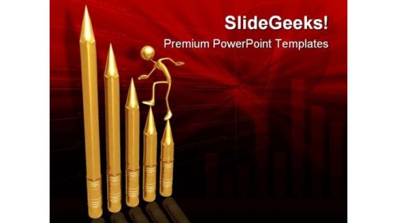 Pencil Graph Success PowerPoint Themes And PowerPoint Slides 0411