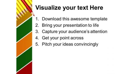 Pencils Be Different Education PowerPoint Templates And PowerPoint Themes 0712
