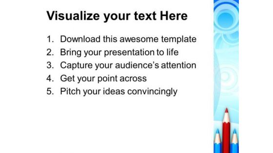 Pencils Be Different Education PowerPoint Templates And PowerPoint Themes 1012