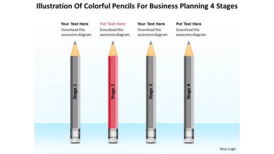 Pencils For Business Planning 4 Stages Ppt Franchise Template PowerPoint Slides