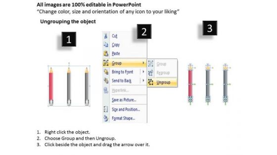 Pencils In Vertical Process 3 Stages Ppt Business Plan Writing PowerPoint Templates