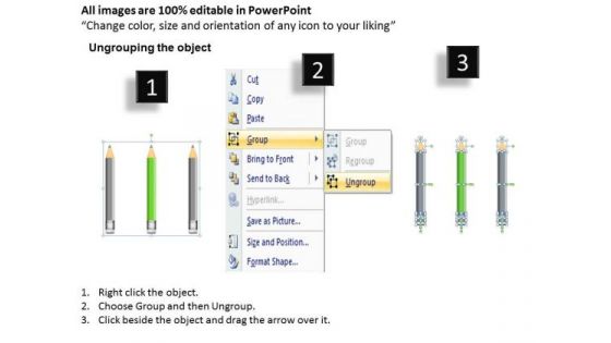 Pencils In Vertical Process 3 Stages Ppt Help Writing Business Plan PowerPoint Slides