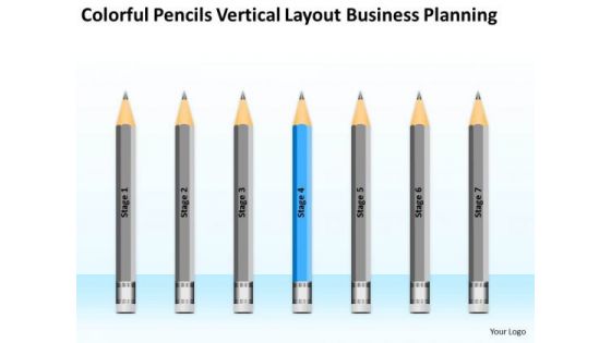 Pencils Vertical Layout Business Planning Ppt Farm PowerPoint Templates