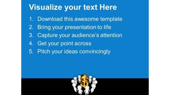 People Around Dollar Teamwork PowerPoint Templates And PowerPoint Themes 1112