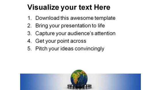 People Around Globe Communication PowerPoint Themes And PowerPoint Slides 0311